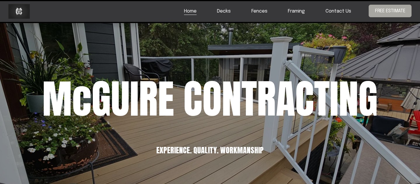 McGuire Contracting website